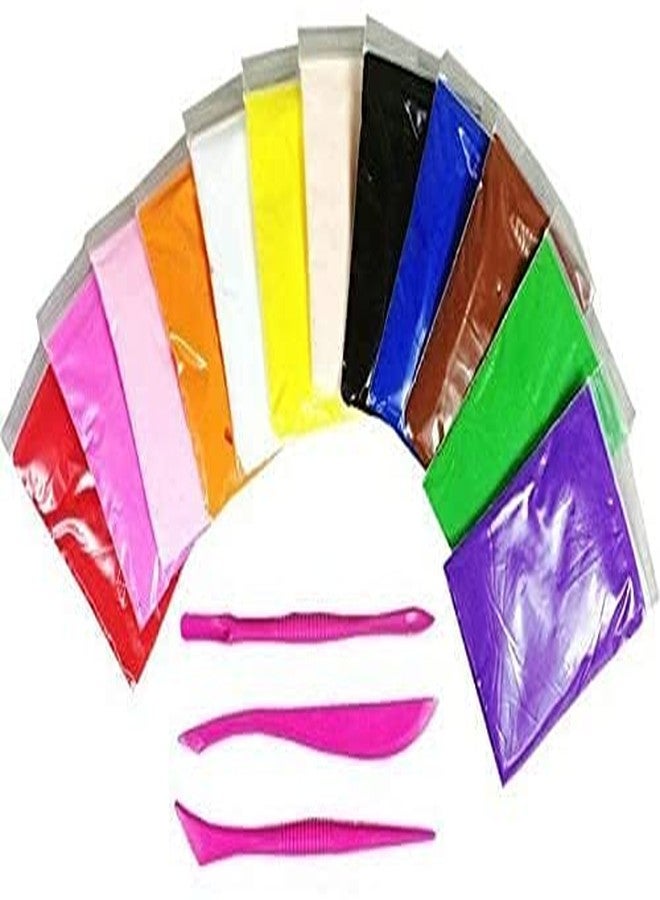 ikis DIY Super Light Modeling Air Dry Magic Clay Plasticine with Tools for Kids/Teens Children Play Non Toxic Dough (12 Colours) - Image 2